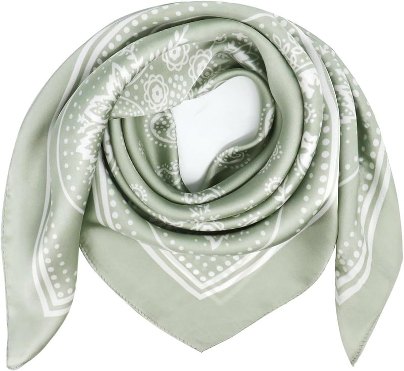 vimate Head Scarf for Women Hair 27'' Square Satin Silk Feeling Bnadana Neck Scarf Handbag Accessories Etc - Image 3